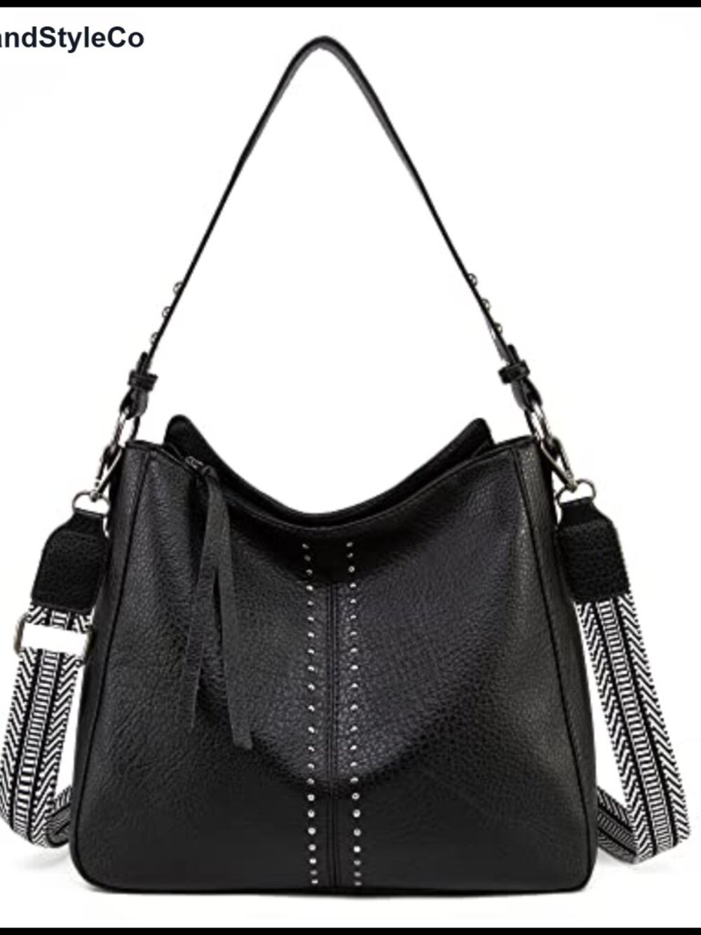 Vegan Leather Hobo Bag Top Handle Satchel Shoulder Purse